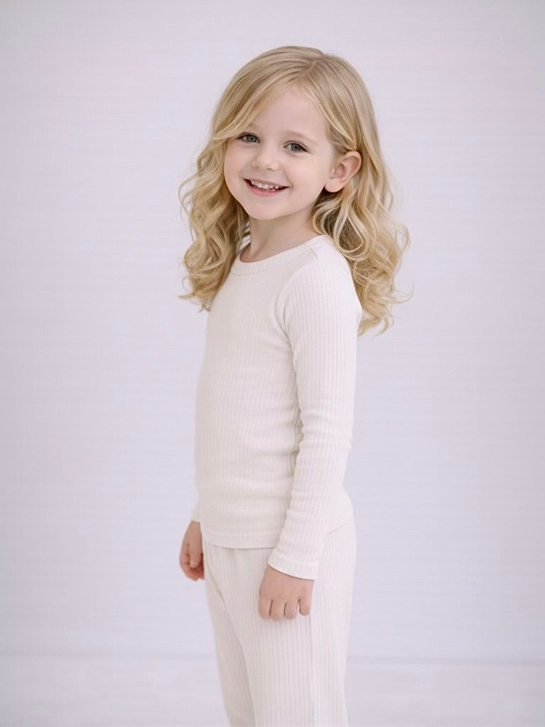 Bare Oat Bamboo Ribbed Pyjamas