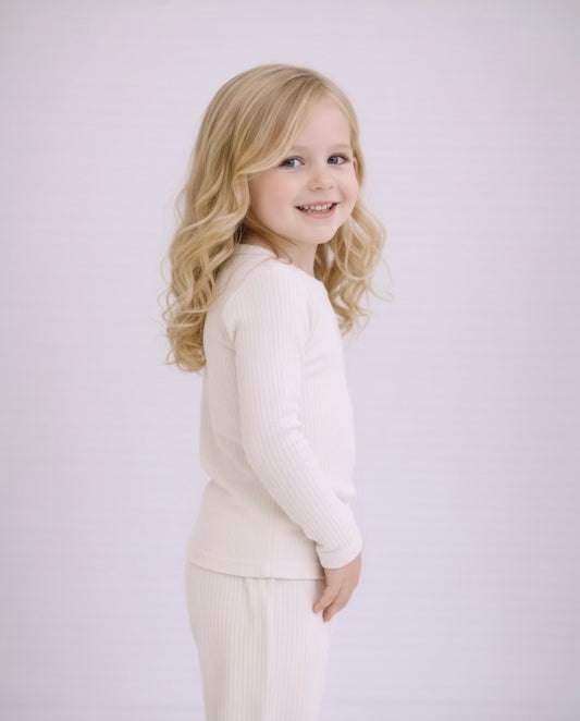 Bare Oat Bamboo Ribbed Pyjamas