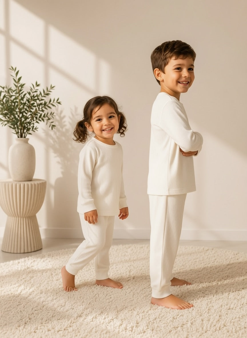 Bare Oat Bamboo Ribbed Pyjamas